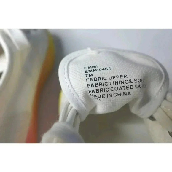 steve madden platform Multicolor fabric upper Lace Up White Shoes Size 7M Women - Picture 5 of 10